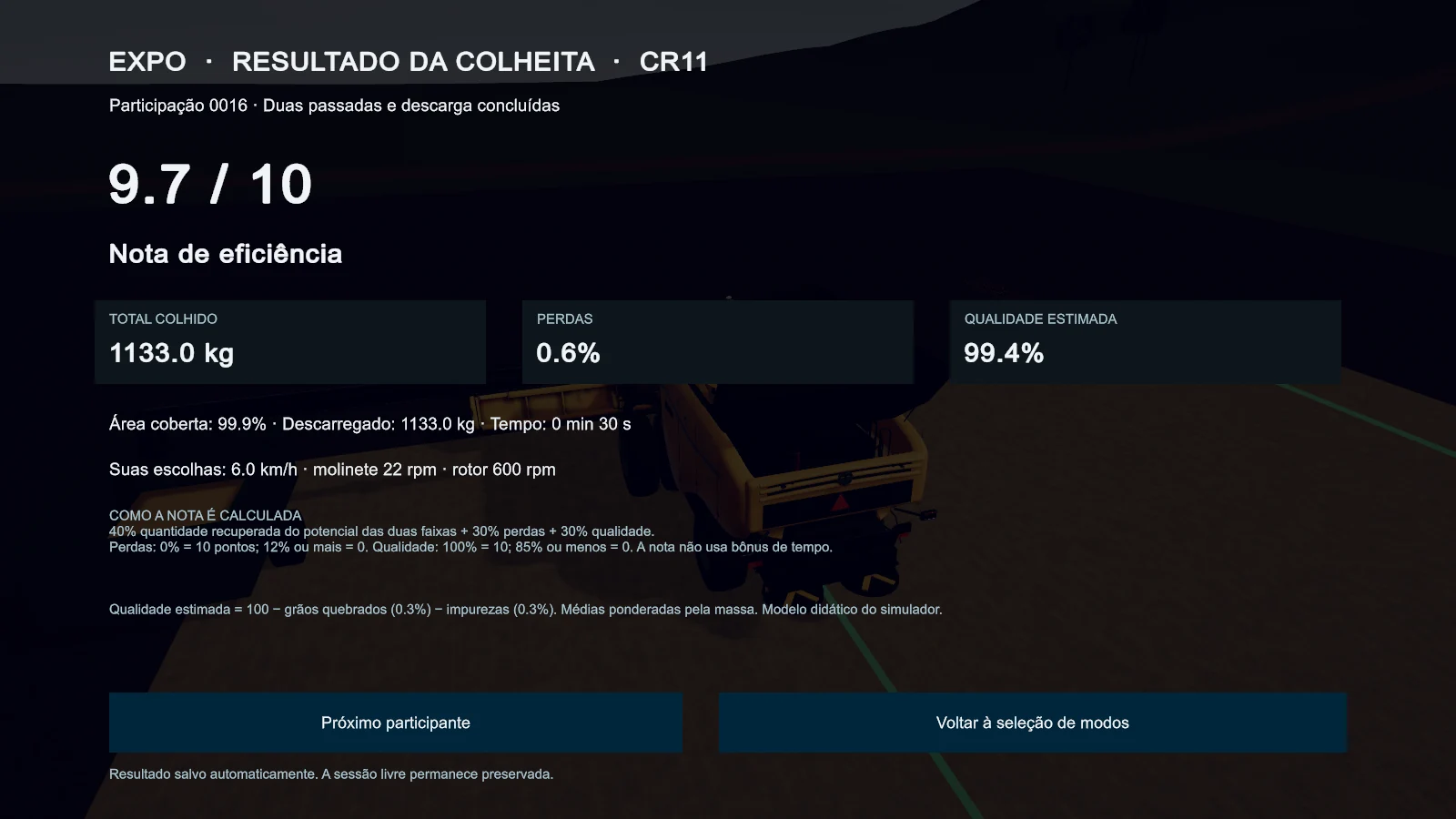 Ampliar exemplo do resultado Expo