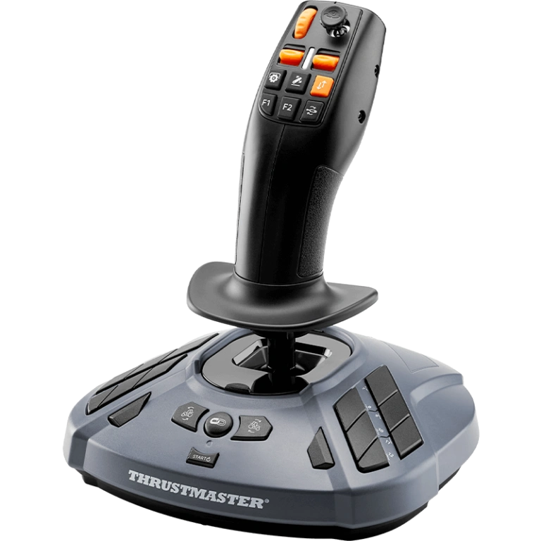 Thrustmaster SimTask FarmStick com controles laranja